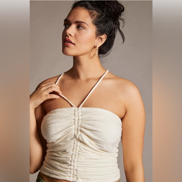 Pilcro Ribbed Ruched Halter - Picture 2 of 7